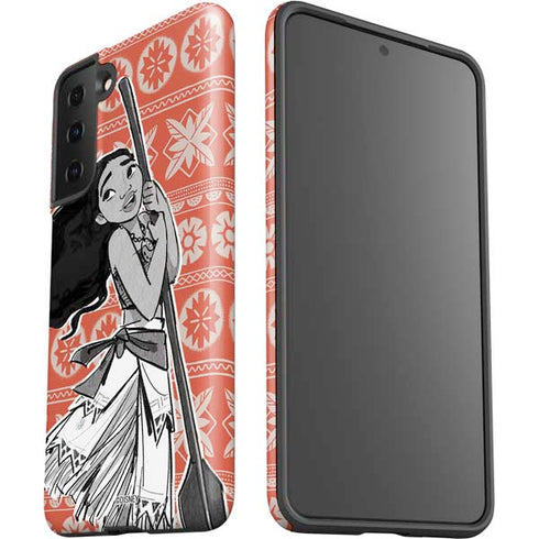 Disney Moana Character Tropical Print Art Galaxy S21 Plus 5G Pro Case