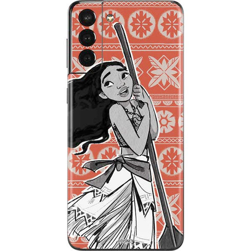 Disney Moana Character Tropical Print Art Galaxy S21 Plus 5G Skin