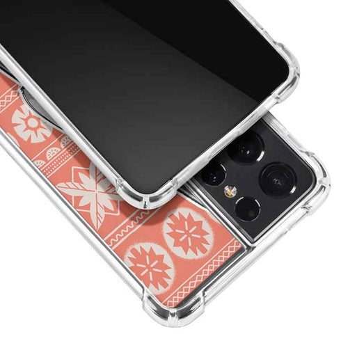 Disney Moana Character Tropical Print Art Galaxy S21 Ultra 5G Clear Case