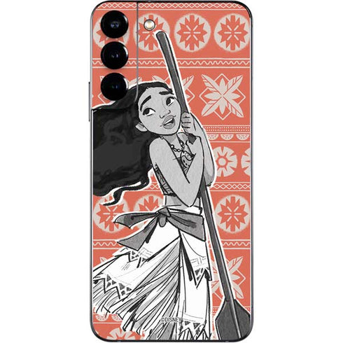 Disney Moana Character Tropical Print Art Galaxy S22 Plus Skin