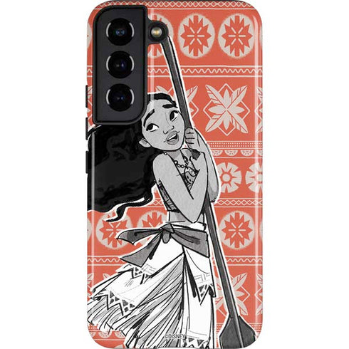 Disney Moana Character Tropical Print Art Galaxy S22 Pro Case