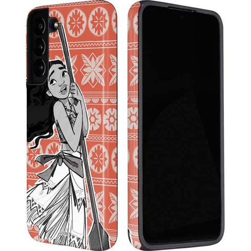 Disney Moana Character Tropical Print Art Galaxy S22 Pro Case
