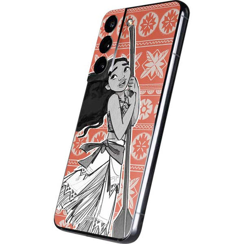 Disney Moana Character Tropical Print Art Galaxy S22 Skin