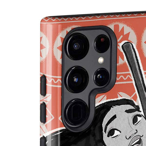 Disney Moana Character Tropical Print Art Galaxy S22 Ultra Pro Case