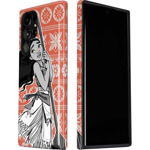 Disney Moana Character Tropical Print Art Galaxy S22 Ultra Pro Case