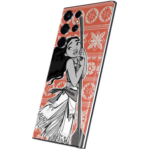 Disney Moana Character Tropical Print Art Galaxy S22 Ultra Skin