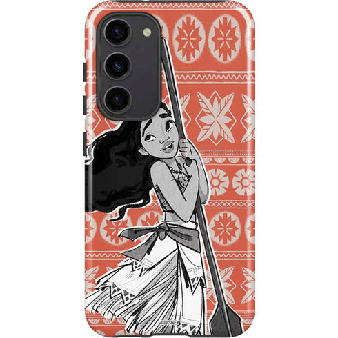 Disney Moana Character Tropical Print Art Galaxy S23 Plus Pro Case