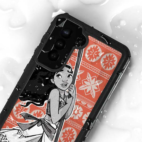 Disney Moana Character Tropical Print Art Galaxy S23 Plus Waterproof Case