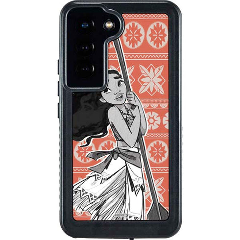 Disney Moana Character Tropical Print Art Galaxy S23 Waterproof Case