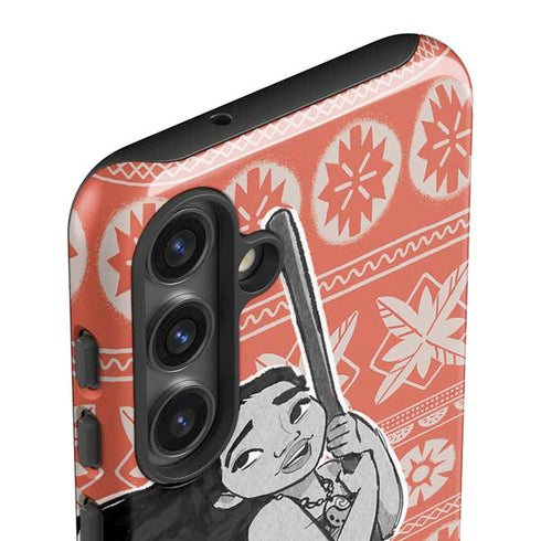 Disney Moana Character Tropical Print Art Galaxy S24 Plus Impact Case