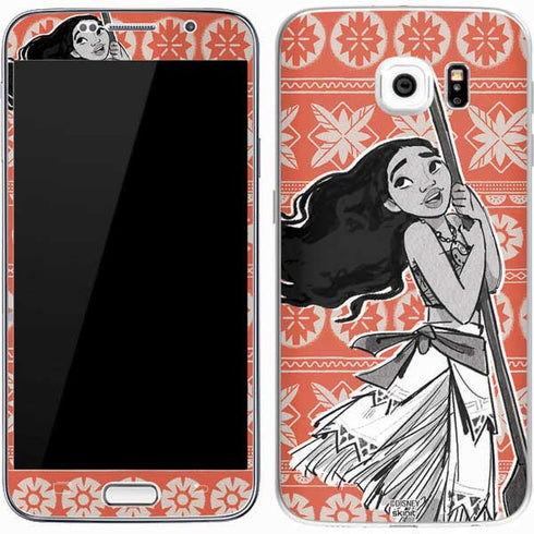 Disney Moana Character Tropical Print Art Galaxy S7 Skin