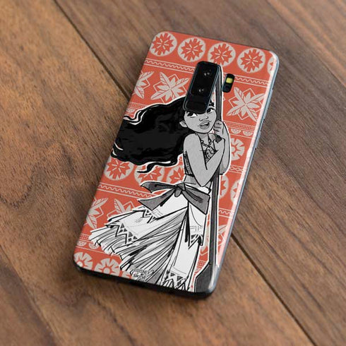 Disney Moana Character Tropical Print Art Galaxy S9 Plus Skin