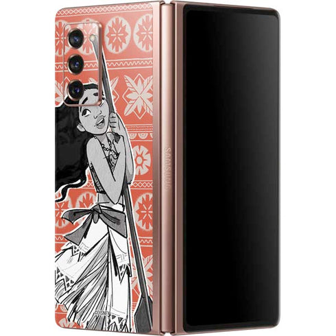 Disney Moana Character Tropical Print Art Galaxy Z Fold2 5G Skin