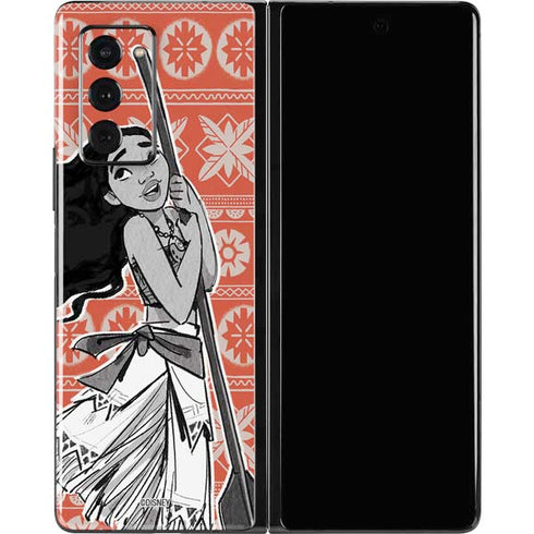 Disney Moana Character Tropical Print Art Galaxy Z Fold2 5G Skin