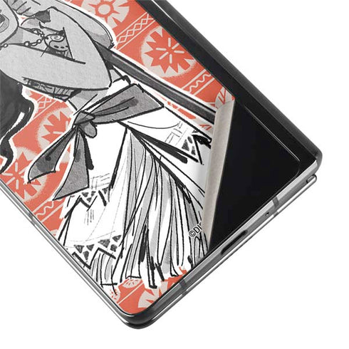 Disney Moana Character Tropical Print Art Galaxy Z Fold2 5G Skin