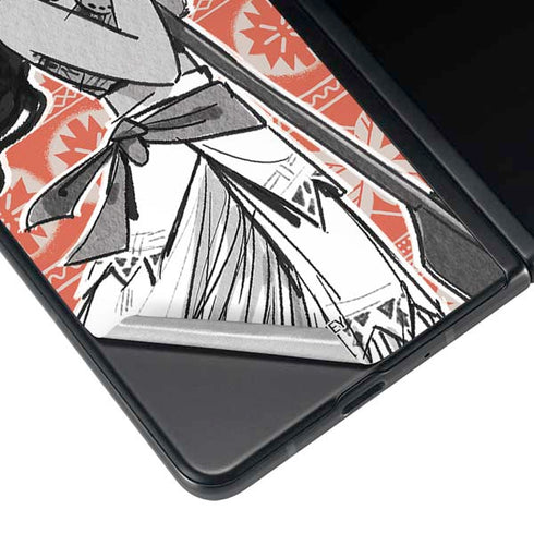 Disney Moana Character Tropical Print Art Galaxy Z Fold3 5G Skin