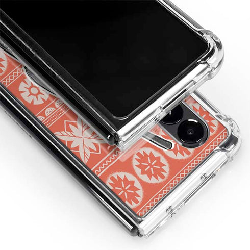 Disney Moana Character Tropical Print Art Galaxy Z Fold4 5G Clear Case