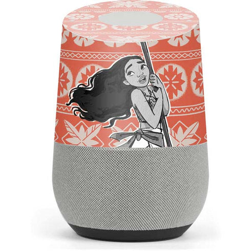 Disney Moana Character Tropical Print Art Google Home Skin