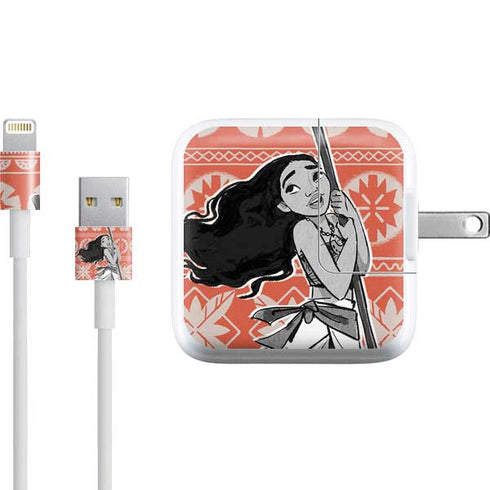 Disney Moana Character Tropical Print Art iPad Charger (10W USB) Skin