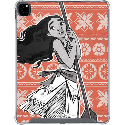 Disney Moana Character Tropical Print Art iPad Pro 12.9in (2020) Clear Case
