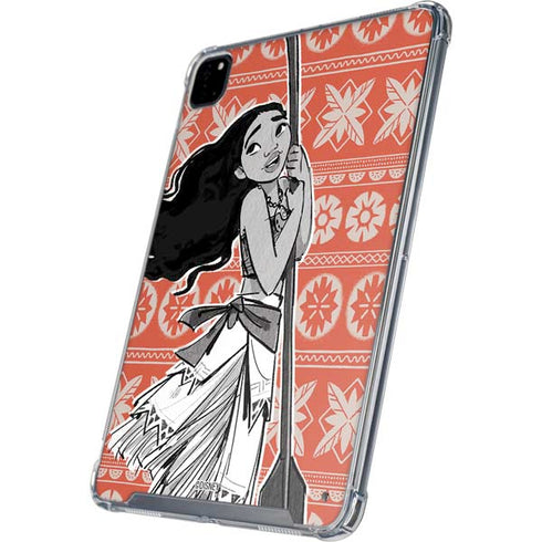 Disney Moana Character Tropical Print Art iPad Pro 12.9in (2020) Clear Case