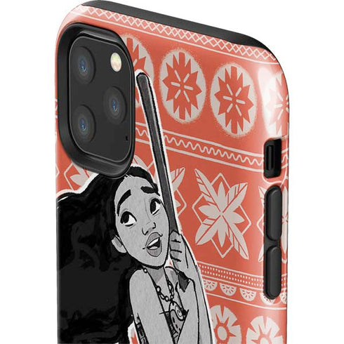 Disney Moana Character Tropical Print Art iPhone 11 Pro Max Impact Case