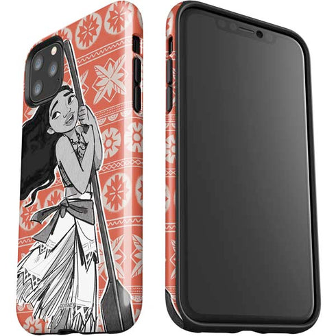 Disney Moana Character Tropical Print Art iPhone 11 Pro Max Impact Case