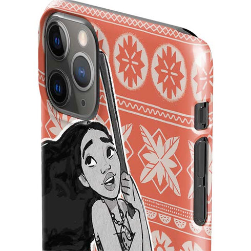 Disney Moana Character Tropical Print Art iPhone 11 Pro Max Lite Case