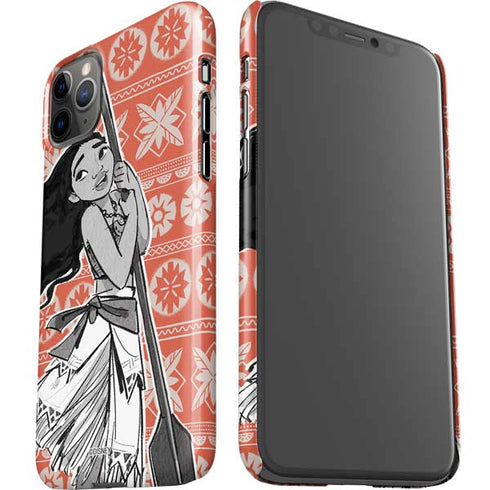 Disney Moana Character Tropical Print Art iPhone 11 Pro Max Lite Case