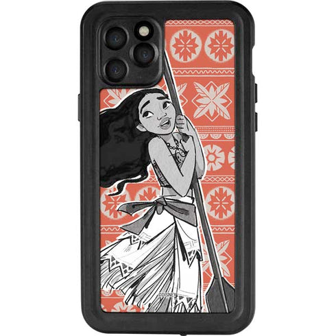 Disney Moana Character Tropical Print Art iPhone 11 Pro Waterproof Case