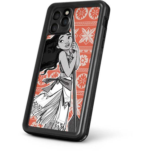 Disney Moana Character Tropical Print Art iPhone 11 Pro Waterproof Case