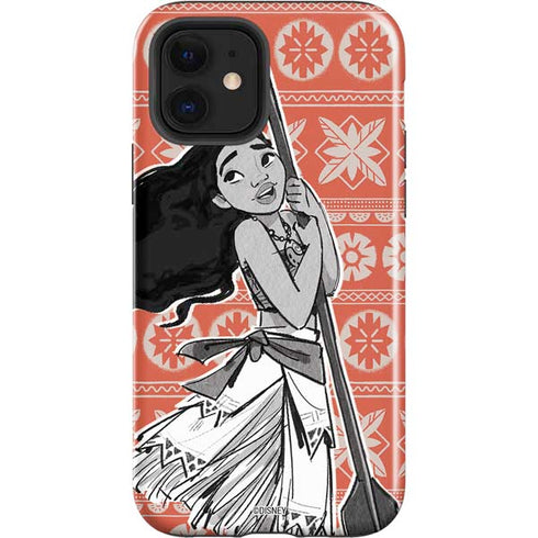 Disney Moana Character Tropical Print Art iPhone 12 Impact Case