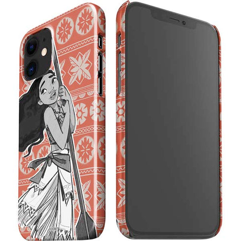 Disney Moana Character Tropical Print Art iPhone 12 Mini Lite Case