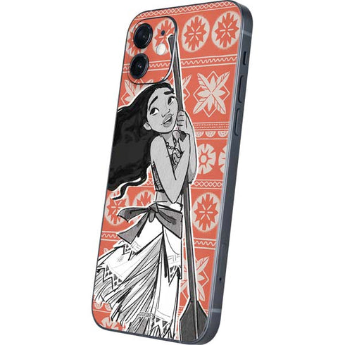 Disney Moana Character Tropical Print Art iPhone 12 Mini Skin