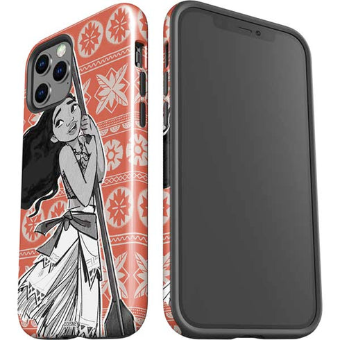 Disney Moana Character Tropical Print Art iPhone 12 Pro Impact Case