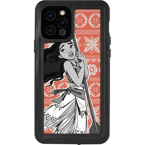 Disney Moana Character Tropical Print Art iPhone 12 Pro Waterproof Case