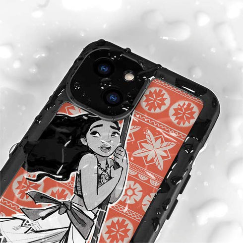 Disney Moana Character Tropical Print Art iPhone 13 Mini Waterproof Case