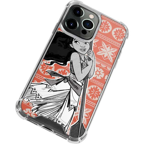 Disney Moana Character Tropical Print Art iPhone 13 Pro Clear Case