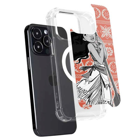 Disney Moana Character Tropical Print Art iPhone 13 Pro Max MagSafe Case