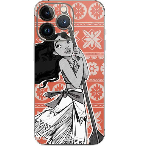 Disney Moana Character Tropical Print Art iPhone 13 Pro Skin