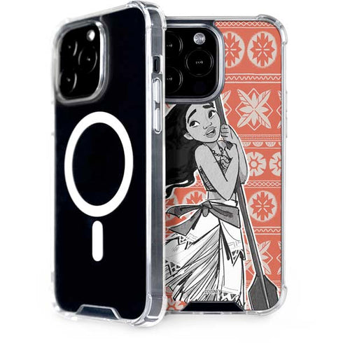 Disney Moana Character Tropical Print Art iPhone 15 Pro Max MagSafe Case