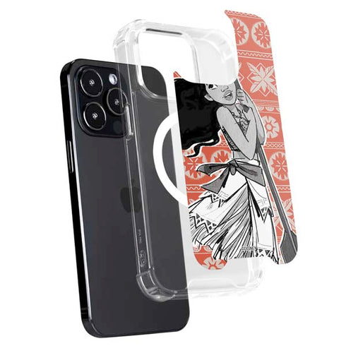 Disney Moana Character Tropical Print Art iPhone 14 Pro Max MagSafe Case