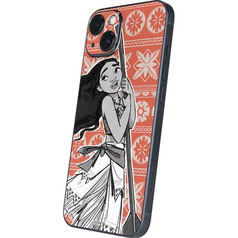 Disney Moana Character Tropical Print Art iPhone 15 Skin