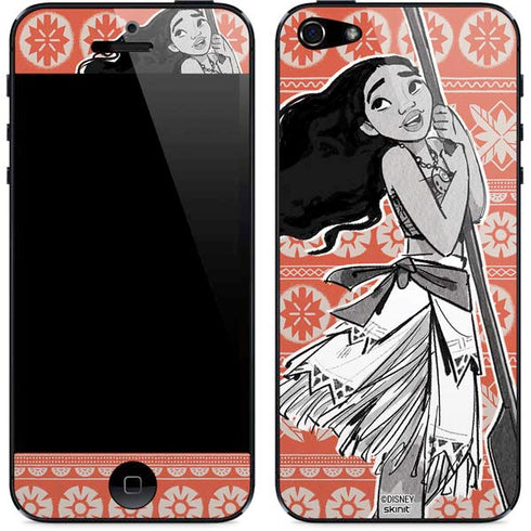 Disney Moana Character Tropical Print Art iPhone 5/5s/5SE Skin