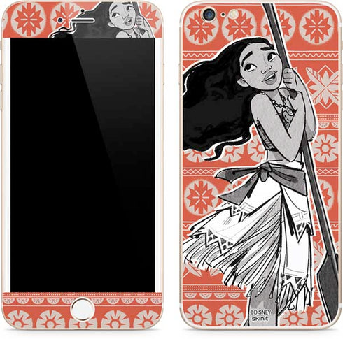 Disney Moana Character Tropical Print Art iPhone 6/6s Plus Skin