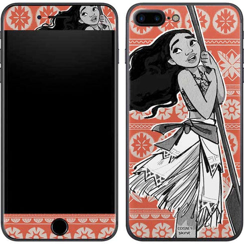 Disney Moana Character Tropical Print Art iPhone 7 Plus Skin