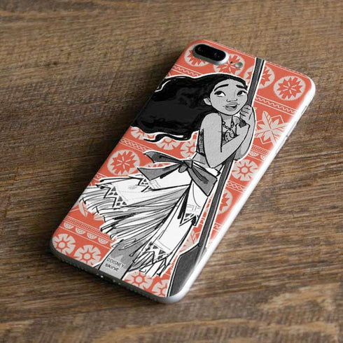 Disney Moana Character Tropical Print Art iPhone 7 Plus Skin