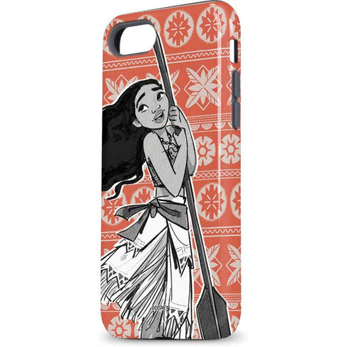 Disney Moana Character Tropical Print Art iPhone 8 Pro Case