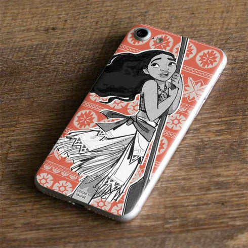 Disney Moana Character Tropical Print Art iPhone 8 Skin