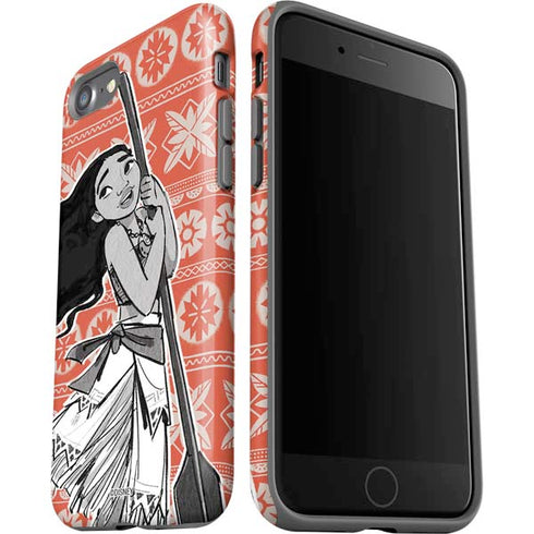 Disney Moana Character Tropical Print Art iPhone SE (2nd & 3rd Gen) Pro Case
